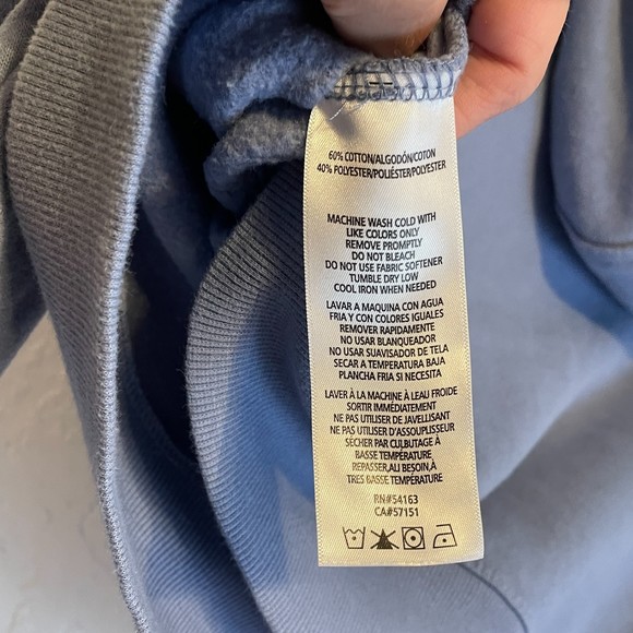 🌻Calvin Klein {M} Performance Blue Cropped Hoodie - Picture 5 of 8